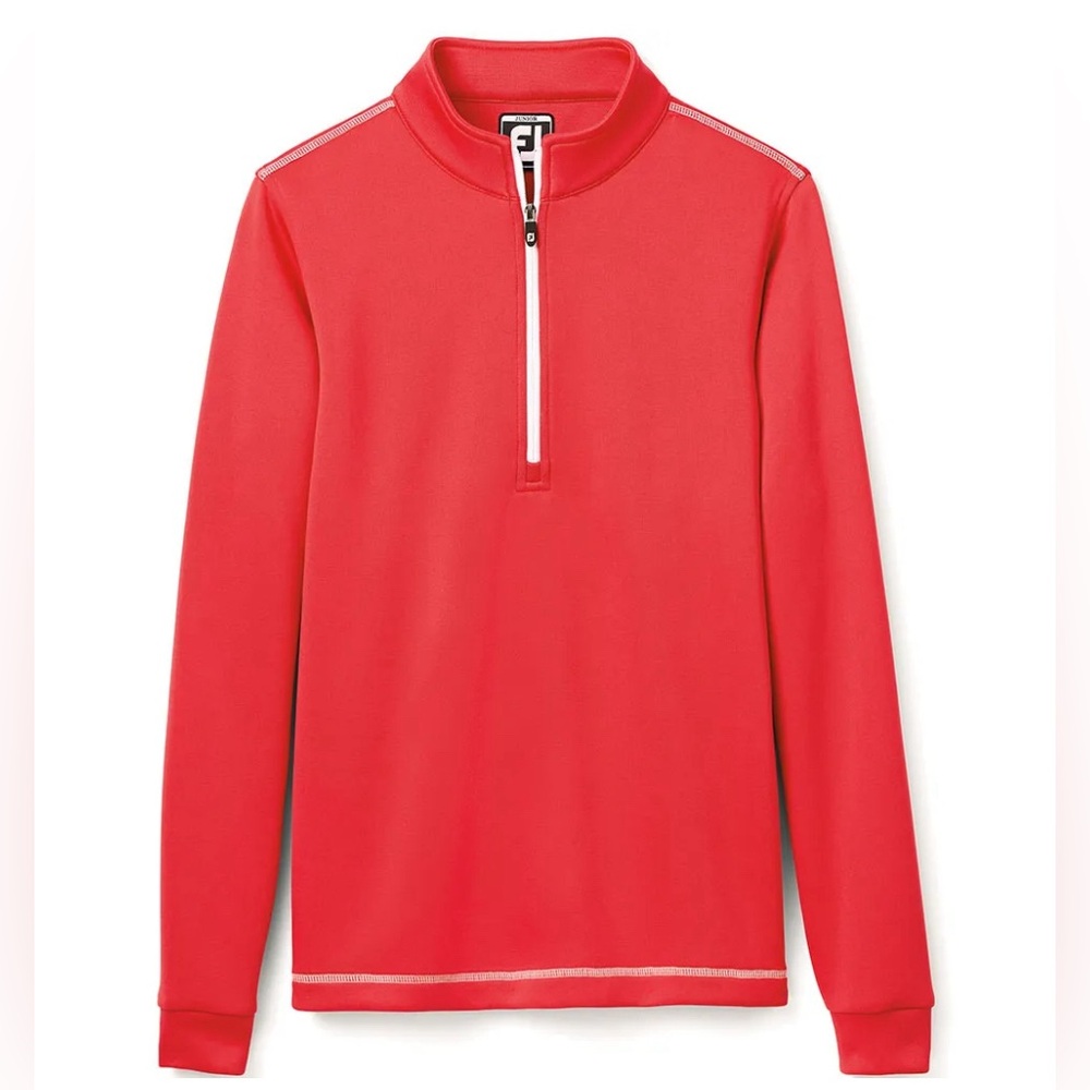 FootJoy Juniors' 1/2 Zip Contrast Stitch Mid Layer